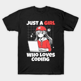 Just a Girl Who Loves Coding T-Shirt